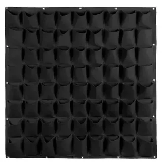 Vertikale Anbaubeutel, umweltfreundliches Material, platzsparendes Design, Schwarz 72 Taschen
