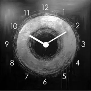 Wanduhr , Schwarz, Goldfarben , Glas , 30x30x3.1 cm , Dekoration, Uhren, Wanduhren