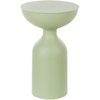 Beliani Beistelltisch Metall hellgrün rund 36 cm Cota - Grün , Rund , 36x56x36 cm , Wohnzimmer, Wohnzimmertische, Beistelltische