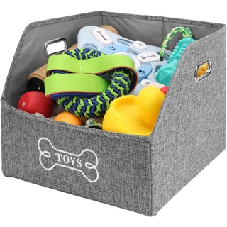 BELLE VOUS faltbare Hundespielzeug Aufbewahrungsbox - Organizer mit Griffen - Für Hundespielzeug und Hundekleidung - Box für Hunde-Zubehör - Aufbewahrungskorb - Spielzeugkiste