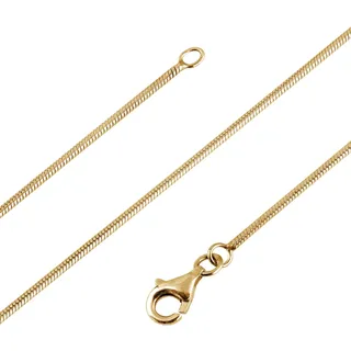 Avesano Schlangenkette Damen 24K vergoldet – Feine Goldkette 50 cm – 925 Sterling Silber – Italienische Handarbeit – 101021-550