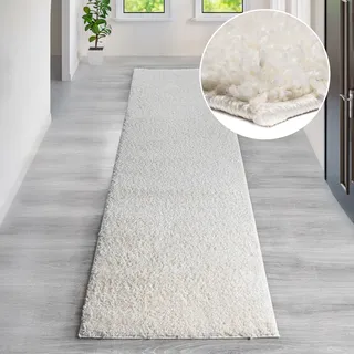 OTTO home my home Läufer »Shaggy 30« rechteckig 30 mm Höhe" Teppich-Läufer, Brücke, Uni-Farben, besonders weich und kuschelig, beige