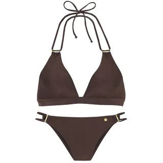 JETTE Triangel-Bikini Damen coffee Gr.36 Cup C/D