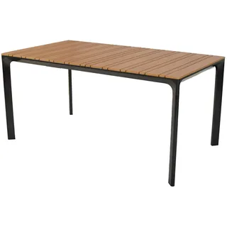Merxx Gartentisch 156 x 90 x 75 cm Graphitfarben/Naturfarben