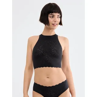 SLOGGI Zero Feel Bliss Crop Top BH Spitze Schwarz L