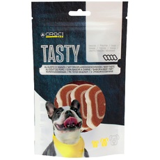 Croci Tasty Snack für Hunde, Huhn und Kabeljau, Sushi-Format, wiederverschließbare Packung, Kausnack, Belohnung, Proteinprämie, kalorienarm, 80 g