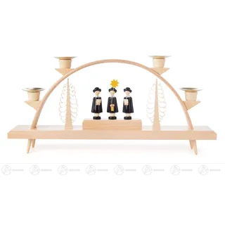 Schwibbogen mit Kurrende, für Kerzen d=14mm BxHxT 32,5 cmx15 cmx5 cm NEU