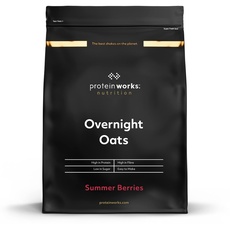 Protein Works Overnight Oats | Sommerbeeren | Proteinreiches Fühstück | Zuckerarmer Snack | Haferflocken mit geringem GI | 500g