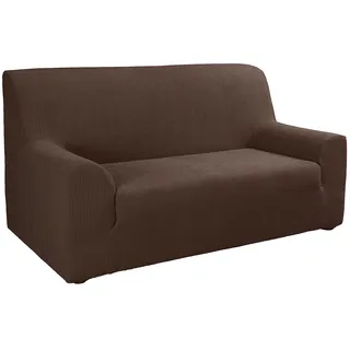 Tural – Braun Elastischer Sofabezug 1 Sitzer (Sessel Größe) (70-100cm) Valeta. Sofa-Überwürfe Sesselbezug Sesselhusse Sofaüberwurf. Erhältlich Größen.