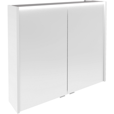 Bild LED-Spiegelschrank Verona 80 cm 2 Türen Weiß Glanz