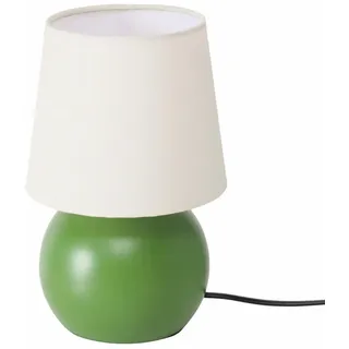 Boltze Home Nachttischlampe Metallfuß Sabia 22 cm , Grün , E27 , 14x21.8x14 cm , Lampen & Leuchten, Innenbeleuchtung, Tischlampen