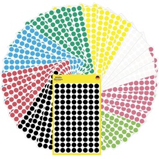 Bild AVERY Zweckform Klebepunkte 59994 schwarz, rot, grün, gelb, weiß, leuchtrot, leuchtgrün Ø 8,0 mm