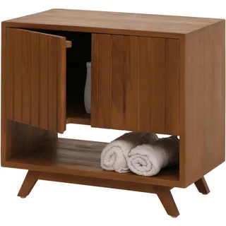 Mendler Teak-Waschbeckenunterschrank HWC-M92, Waschtisch Schrank, hochwertiges B-Grade-Teak (Kernholz, 20-30