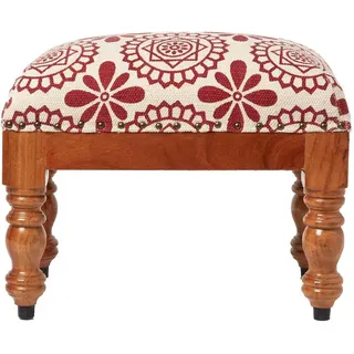 Homescapes Hocker Cassia 50 x 40 x 30 cm Rot