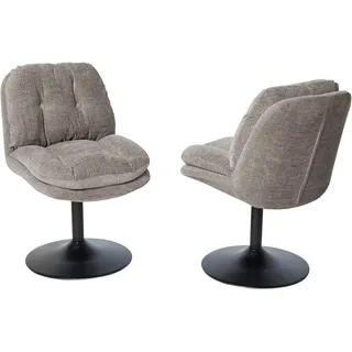 Jahnke Schalenstuhl KISS TWIST DUO Polyester palladiumgrau/schwarz 2er Set