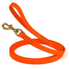Viper Biothane Arbeitsleine, Lange Leine für Hunde, 2 Farben und 6 Größen, 1,9 cm x 4,5 m, Hunter Orange