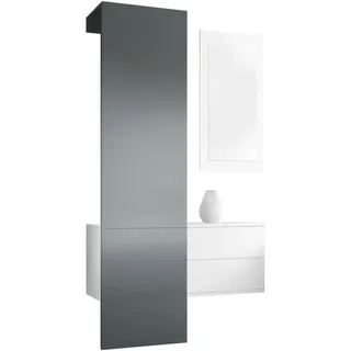 Vladon Garderobe Carlton Paneel in Graphit Seidenmatt , Graphitfarben , Holzwerkstoff , 105x193x35 cm , Garderobe, Garderoben-Sets & Garderoben-Serien, Garderoben-Sets