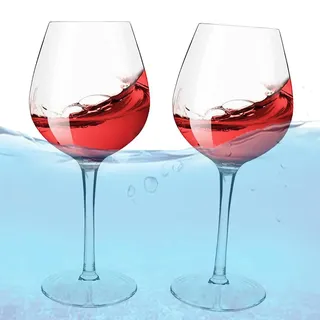 BNGXR Schwimmende Weingläser, 2er Set 480ml Tritan Plastik Pool-Weingläser, für Swimming Strand Transparent Kunststoff Picknick Weinglas, Pool mit Stiel, für Strand, Camping