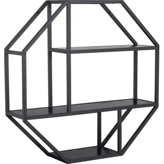 Actona Wandregal 77 x 77 x 20 cm Schwarz