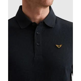 PME LEGEND Poloshirt "Short sleeve polo jersey jacquard" mit Logo Stickerei, carbon