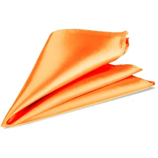 Trimming Shop Italienisch Quadrat Satin Einstecktuch für Formelle Kleidung Hochzeit Ball, Feier Ball Partys - Klassisches Design - Orange, 23cm