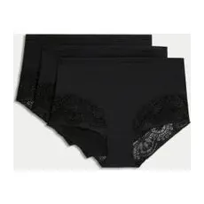 Womens Body by M&S Body SoftTM - 3er-Pack Taillenslips - Black, Black, UK 20 (EU 48)