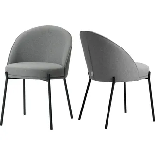 LeGer Home by Lena Gercke Esszimmerstuhl Isalie Polyester grau 2er Set