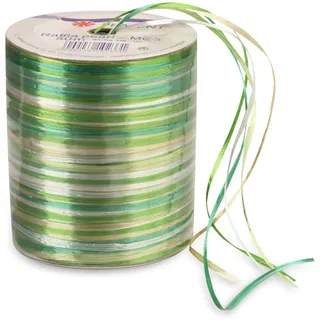 Präsent Pattberg, Geschenkverpackung, Geschenkband Raffia Pearl 50 m, Grün-Töne (Geschenkband, 1 x)