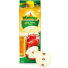 Pfanner 100% Apfelsaft – Klassischer Fruchtsaft aus 100% Apfel – Saft ohne Zuckerzusatz (1 x 2 l)