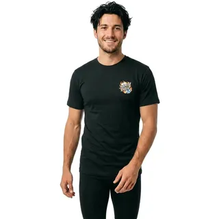 Santa Cruz Flaming Dice Dot Chest Kurzarm-t-shirt - Black - M