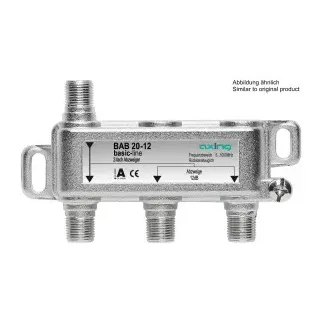 Axing BAB20-10 Abzweiger, 2-fach, 10 dB, 5-1006 MHz, F-Stecker, hohe Rückflussdämpfung, basic BAB02010