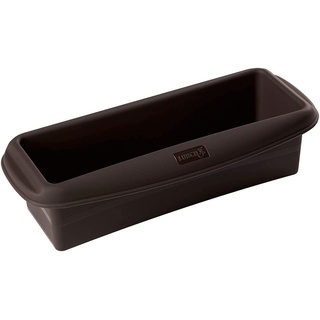 LURCH 85038 FlexiForm Kastenform, Brotbackform aus BPA-freiem Platin-Silikon, Innenmaß 20 x 6 cm, Braun