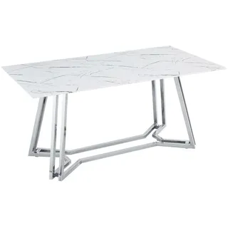 SalesFever Design Tisch 90 x 76 x 160 cm weiß