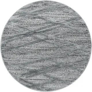 Ayyildiz Pisa Hochflorteppich Ø 200 cm Grau