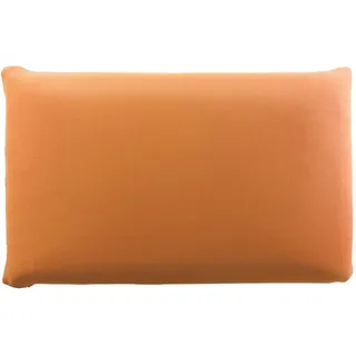 Edda Lux Bezug passend für SIEBENSCHLÄFER Kissen, 72 x 42 cm und für MaxxGoods Nackenstützkissen, 70 x 42 cm, Jersey Kissenbezug mit Reißverschluss, aus 100% Baumwolle, in Orange