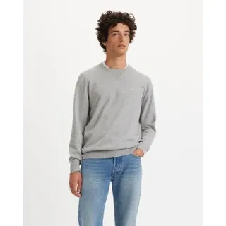 Levi's für Herren. A7207-0000 Hausmarke grau leichter Pullover (L), Lässig, Baumwolle, Langarm