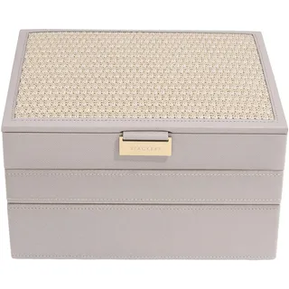 Stackers Klassisches Schmuckkästchen aus Bast in Taupe, 3er-Set