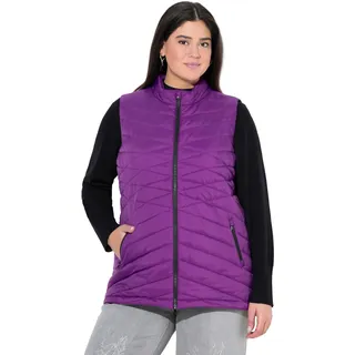 Ulla Popken Damen Weste dunkles violett 54+