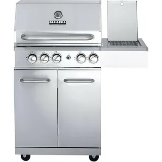 All'Grill ALL'GRILL ALLROUNDER M Modular Grundmodul Edelstahl 3 Brenner 1 Seitenkocher Backburner - Silber