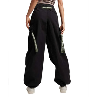 Superdry Vintage Baggy Parachute Cargohose - Black - M-L