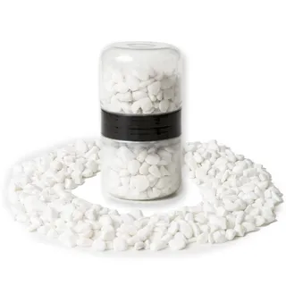 IPEA Weiße Dekosteine für Garten, Vasen, Aquarium – 1 kg – gemischte Farben mit Größe 10/12 mm – kleine Schalen für den Außenbereich für Dekoration, Hof, Handwerk – Natursteine