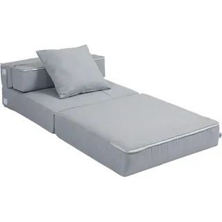 Schlafsessel Klappbar, Schlafsofa, 2-In-1 Klappsessel Mit Bettfunktion, Relaxsessel Mit Kissen, Gästebett Für Wohnzimmer, Schlafzimmer, Bis 100 Kg Belastbar, Hellgrau - Hellgrau