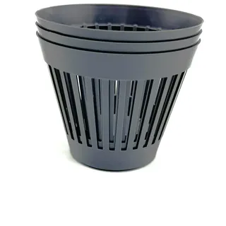 Kimmel Übertopf 13 cm 3 Stück im Set, Farbe grau, Blumenübertopf für Zimmerpflanzen Orchideentopf Pflanztopf Blumentopf Deko Topf, aus Kunststoff