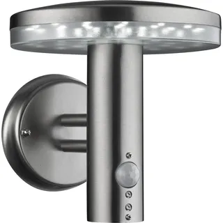 Brooklyn LED-Außenwandleuchte aus Edelstahl IP44 Kaltweiß mit Bewegungsmelder - Silber