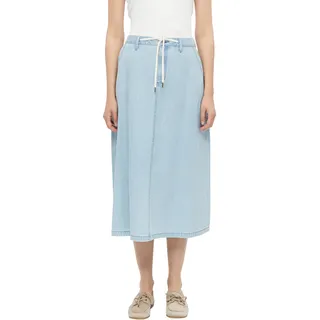 s.Oliver Damen Midi-Denimrock – High Rise, Regular Fit, Baumwoll-Denim, A-Linie – Für Urlaub