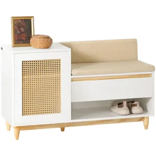 SoBuy Schuhbank 100 x 60 x 35 cm offen / beige