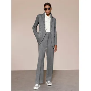 Jackenblazer CREATION L "Modal-Mix-Blazer", Damen, Gr. 36, grau (grau, anthrazit, gemustert), 54% Polyester, 44% Modal, 2% Elasthan, Blazer Jackenblazer