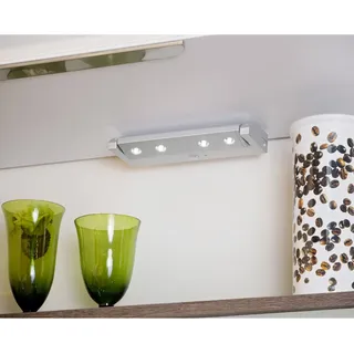 Briloner Leuchten Unterbauleuchte mit Sensor, 4 LED titan/silber 2269-041