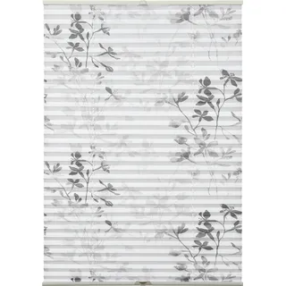 GARDINIA Plissee Bella 40 x 130 cm Blätter/weiß