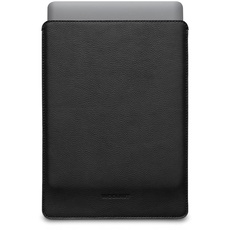 Bild von Leder Sleeve Case Hülle Tasche für MacBook Pro 13 UNT Air 13/13.6 Zoll - Schwarz